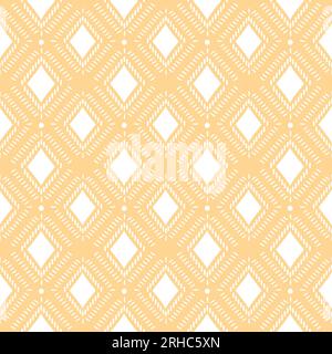 Illustration vectorielle de motif sans couture tribale ethnique, mandala abstrait, rayures anciennes de style africain aztèque vintage. Couleurs jaunes. Illustration de Vecteur