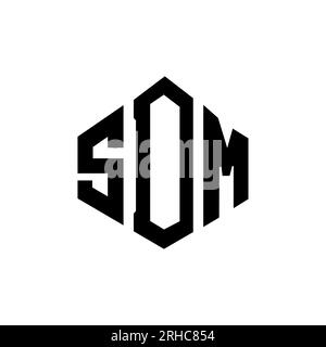 Logo SDM lettre avec forme polygonale. Logo en forme de polygone et de cube SDM. Modèle de logo vectoriel hexagone SDM couleurs blanches et noires. Module de détection et de diagnostic monogr Illustration de Vecteur