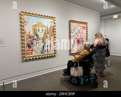 Les cathédrales de Broadway, 1929 huile sur toile. Florine Stettheimer. Américain, 1871-1944. Metropolitan Museum, New York. Banque D'Images