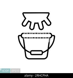 Pis de vache et seaux. Icône de vecteur de lait frais. Enseigne de produits laitiers. Symbole graphique pour la conception de sites Web et d'applications de cuisine, logo, application, interface utilisateur Illustration de Vecteur