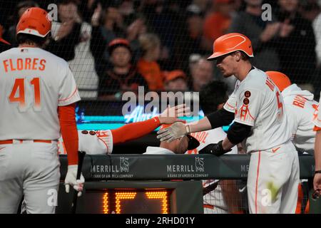 San Francisco Giants' Wilmer Flores during a baseball game against the  Tampa Bay Rays in San Francisco, Tuesday, Aug. 15, 2023. (AP Photo/Jeff  Chiu Stock Photo - Alamy