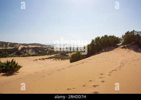Les dunes de Piscinas, dans le sud de l'île de Sardaigne Banque D'Images