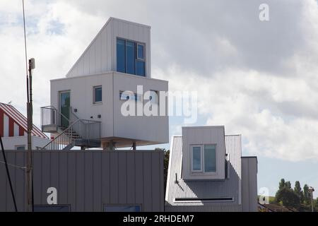 East Quay, Watchet conceptualisé par invisible Studio et animé par Ellis Williams Architects. La force motrice derrière East Quay était Onion Coll Banque D'Images