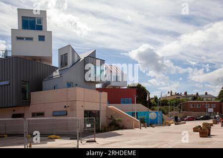 East Quay, Watchet conceptualisé par invisible Studio et animé par Ellis Williams Architects. La force motrice était Onion Collection Banque D'Images