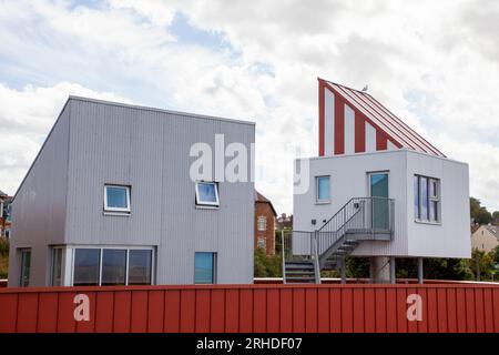 East Quay, Watchet conceptualisé par invisible Studio et animé par Ellis Williams Architects. La force motrice derrière East Quay était Onion Coll Banque D'Images