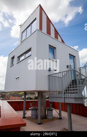 East Quay, Watchet conceptualisé par invisible Studio et animé par Ellis Williams Architects. La force motrice derrière East Quay était Onion Coll Banque D'Images