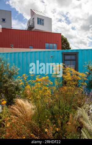 East Quay, Watchet conceptualisé par invisible Studio et animé par Ellis Williams Architects. La force motrice derrière East Quay était Onion Coll Banque D'Images