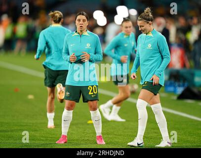 Sam Kerr, australien, s'échauffera avant le match de demi-finale de la coupe du monde féminine de la FIFA au Stadium Australia, Sydney. Date de la photo : mercredi 16 août 2023. Banque D'Images