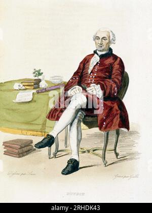 Portrait de Georges Louis Leclerc, comte de Buffon (1707 - 1788), naturaliste et ecrivain francais. - Dans 'le Plutarque francais', Ed. Mennechet, 1844-1847 Banque D'Images