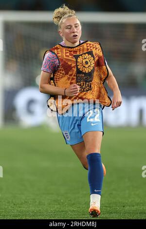 Sydney, Australie. 16 août 2023. Katie Robinson #22 d'Angleterre lors du match de demi-finale de la coupe du monde féminine de la FIFA 2023 Australie femmes vs Angleterre femmes au Stadium Australia, Sydney, Australie, 16 août 2023 (photo de Patrick Hoelscher/News Images) à Sydney, Australie le 8/16/2023. (Photo de Patrick Hoelscher/News Images/Sipa USA) crédit : SIPA USA/Alamy Live News Banque D'Images