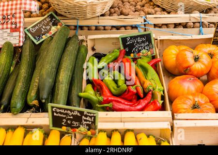 Épicerie fruits et légumes, Sète, Hérault, Occitanie, France Banque D'Images