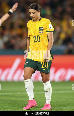 Sam Kerr #20 d'Australie lors du match de demi-finale de la coupe du monde féminine de la FIFA 2023 Australie femmes vs Angleterre femmes au Stadium Australia, Sydney, Australie, 16 août 2023 (photo de Patrick Hoelscher/News Images) Banque D'Images