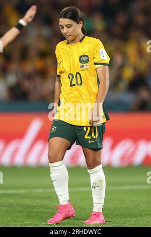 Sam Kerr #20 d'Australie lors du match de demi-finale de la coupe du monde féminine de la FIFA 2023 Australie femmes vs Angleterre femmes au Stadium Australia, Sydney, Australie, 16 août 2023 (photo de Patrick Hoelscher/News Images) à Sydney, Australie le 8/16/2023. (Photo de Patrick Hoelscher/News Images/Sipa USA) Banque D'Images