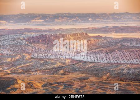 Vue aérienne sur le parc national des Arches, Utah USA Banque D'Images