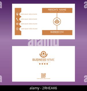 Une carte de visite. Conception de carte d'entreprise recto verso. Modèle d'identité d'entreprise individuelle Illustration de Vecteur