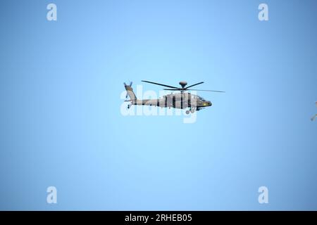 Varsovie, Mazovie, Pologne. 15 août 2023. Défilé militaire organisé le jour de la célébration de l'armée polonaise. Machines militaires récentes, chars et avions de guerre exposés. Le président polonais Duda dirige la cérémonie. (Image de crédit : © Jakob Ratz/Pacific Press via ZUMA Press Wire) USAGE ÉDITORIAL SEULEMENT! Non destiné à UN USAGE commercial ! Banque D'Images