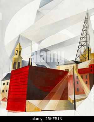 Charles Demuth, Lancaster, peinture 1921 Banque D'Images