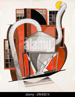 Charles Demuth, machinerie, peinture à la gouache sur crayon, 1920 Banque D'Images