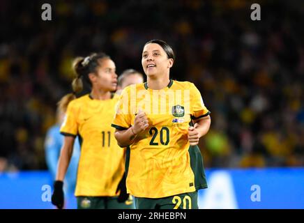 Sydney, Australie. 16 août 2023. Sam Kerr de l'Australie lors de la demi-finale de la coupe du monde féminine de la FIFA 2023 au Stadium Australia à Sydney, Australie (Kleber Osorio) crédit : Kleber Osorio / Alamy Live News Banque D'Images