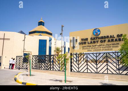 La cathédrale notre-Dame d'Arabie. Cathédrale catholique dans l'Awali, Bahreïn. Il sert de siège au Vicaire apostolique d'Arabie du Nord. Banque D'Images