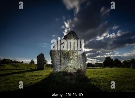 Avebury Stones, time lapse Banque D'Images