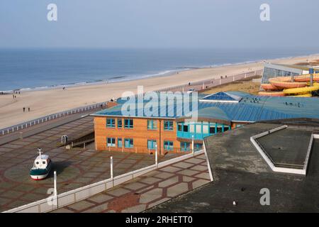 Promenade et plage de Westerland, Sylt Banque D'Images