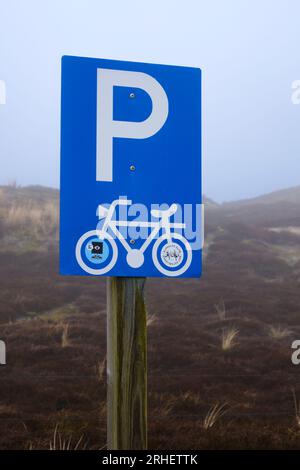 Signe place de parking pour vélos, Sylt Banque D'Images