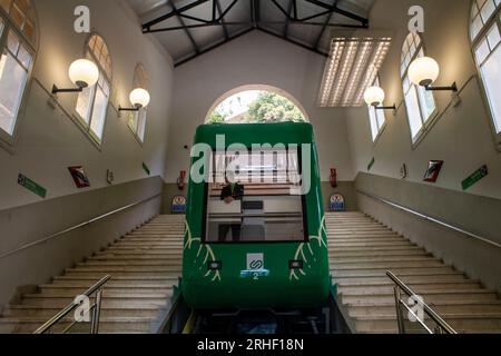 Gare de téléphérique de Santa Cova Gare de Santa Cova chapelle sur la montagne Montserrat à Monistrol de Montserrat, Barcelone, Catalogne, SPAI Banque D'Images