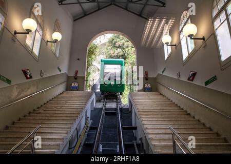 Gare de téléphérique de Santa Cova Gare de Santa Cova chapelle sur la montagne Montserrat à Monistrol de Montserrat, Barcelone, Catalogne, SPAI Banque D'Images