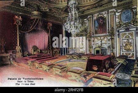 The Throne room, Salle du Trone. Chateau de Fontainebleau palace. Fontainebleau.Seine-et-Marne.France Stock Photo - Alamy