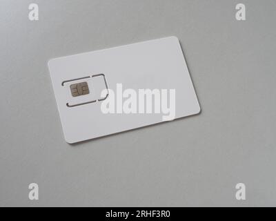 mini carte micro nano sim triple coupe vierge avec espace de copie Banque D'Images