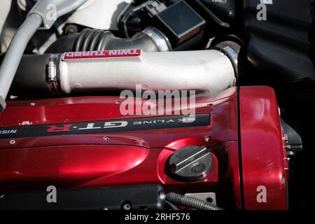 Bloc moteur Nissan Skyline GT-R. Banque D'Images