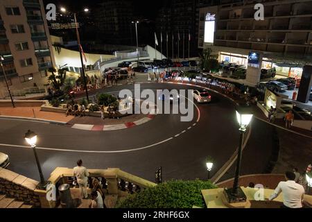 Le virage en épingle à cheveux du Fairmont Hotel sur le circuit du Grand Prix de Monaco à Monte Carlo Banque D'Images