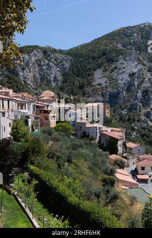 Village médiéval de Peillon, en France Banque D'Images