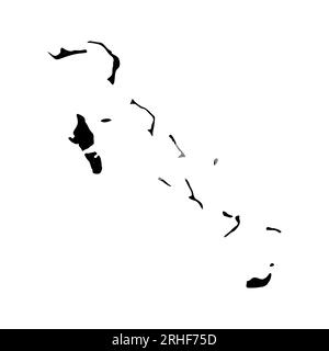 Forme Bahamas sur fond dégradé. Carte du pays avec texture à gratter. Affiche vibrante des Bahamas. Illustration vectorielle élégante. Illustration de Vecteur