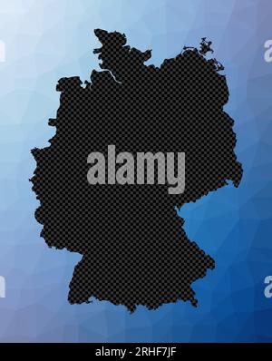 Carte géométrique de l'Allemagne. Forme de pochoir de l'Allemagne dans le style bas poly. Illustration vectorielle de pays artistique. Illustration de Vecteur