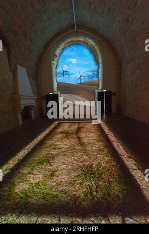 Bari : expérience archéologique virtuelle dans le château souabe Banque D'Images