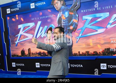 15 août 2023, Los Angeles, Californie, USA : LOS ANGELES - 15 AOÛT : Angel Manuel Soto, photo de Xolo Mariduena au Warner Bros. Projection spéciale Blue Beetle (sans acteurs en raison de la grève) au TCL Chinese Theatre IMAX (image de crédit : © Nina Prommer/ZUMA Press Wire) À USAGE ÉDITORIAL SEULEMENT! Non destiné à UN USAGE commercial ! Banque D'Images