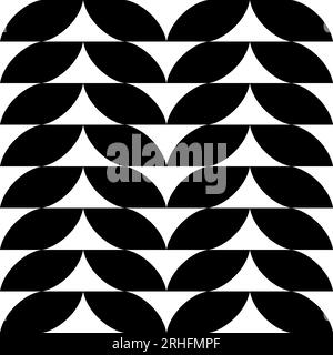 Motif sans couture avec motifs géométriques en noir et blanc Banque D'Images