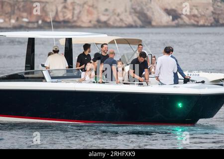 Dubrovnik, Croatie. 16 août 2023. Jeff Bezos, Lauren Sanchez, Katy Perry, Orlando Bloom et Usher viennent dans la vieille ville de Dubrovnik par bateau, à Dubrovnik, Croatie le 16 août 2023. Photo : Grgo Jelavic/PIXSELL crédit : Pixsell/Alamy Live News Banque D'Images