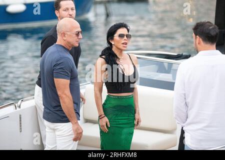 Dubrovnik, Croatie. 16 août 2023. Jeff Bezos, Lauren Sanchez, Katy Perry, Orlando Bloom et Usher viennent dans la vieille ville de Dubrovnik par bateau, à Dubrovnik, Croatie le 16 août 2023. Photo : Grgo Jelavic/PIXSELL crédit : Pixsell/Alamy Live News Banque D'Images