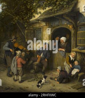 Le Fiddler 1673 par Adriaen van Ostade Banque D'Images