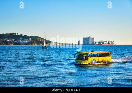 Bus touristique amphibie HIPPOtrip à Tage Banque D'Images