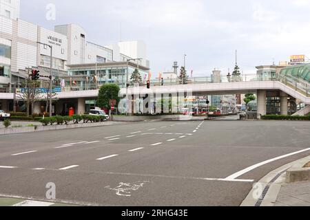 Yamagata City, préfecture de Yamagata, Japon, 16 août 2023.vue du centre-ville autour de la gare de Yamagata Banque D'Images