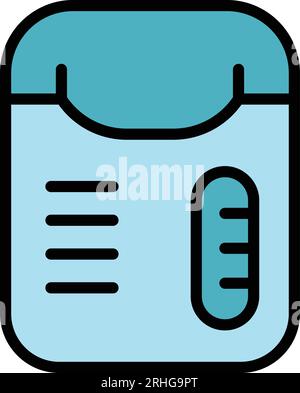 Vecteur de contour d'icône e vape fermé. Cigarette électronique. Jus de fumée couleur plate Illustration de Vecteur