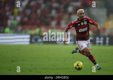 Rio de Janeiro, Brésil. 16 août 2023. Stade Maracana Giorgian de Arrascaeta do Flamengo, lors du match entre Flamengo et Gremio, pour la demi-finale de la Copa do Brasil 2023, au stade Maracana, ce mercredi 15. 30761 (Daniel Castelo Branco/SPP) crédit : SPP Sport Press photo. /Alamy Live News Banque D'Images