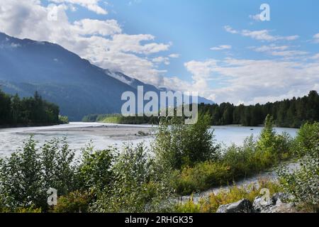 Le sentier Eagle Run à Brackendale, Squamish, Colombie-Britannique, Canada Banque D'Images