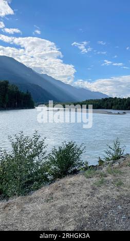 Le sentier Eagle Run à Brackendale, Squamish, Colombie-Britannique, Canada Banque D'Images