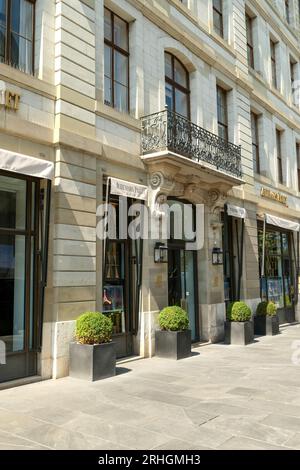 Genève, suisse. Août 13. 2023. Magasin Audemars Piguet. Célèbre manufacture horlogère de la Vallée de Joux. Banque D'Images