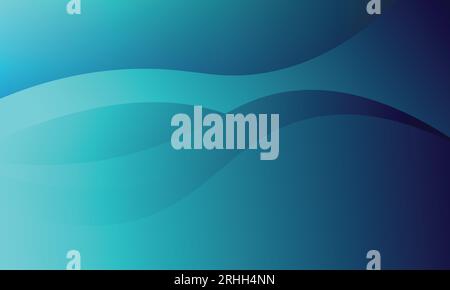 wavy dark blue color gradient abstract background Stock Vector